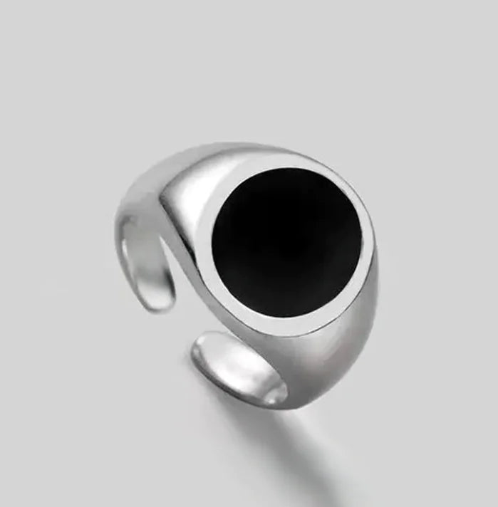 Elegant Silver Agate Ring